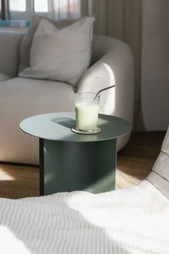 Table d'appoint ronde en acier vert 40x50cm Yaro - Metallbude