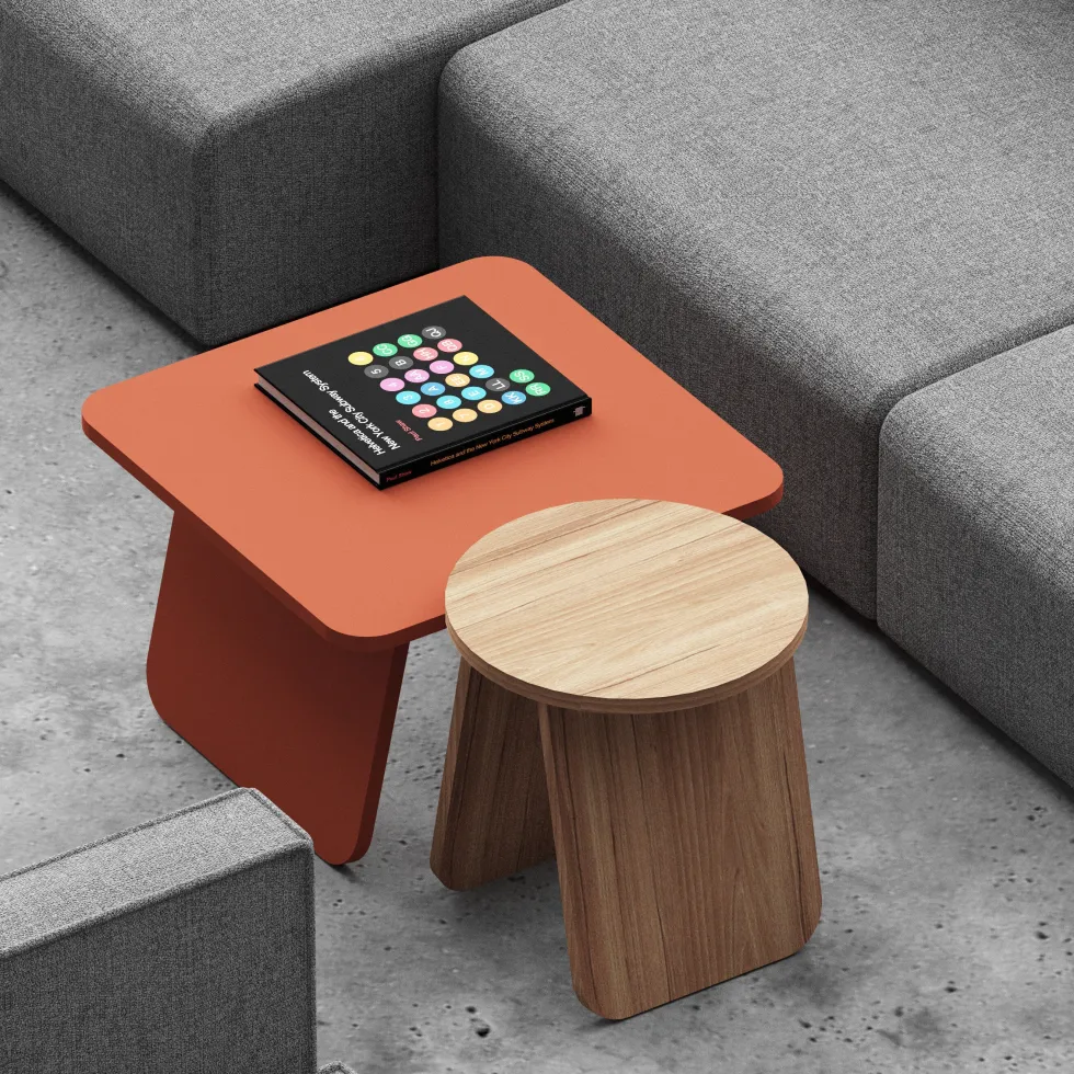 Table d'appoint ronde en bois de chêne huilé 40x43cm Momoko - EMKO