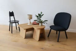 Table d'appoint ronde en bois de chêne huilé 40x43cm Momoko - EMKO
