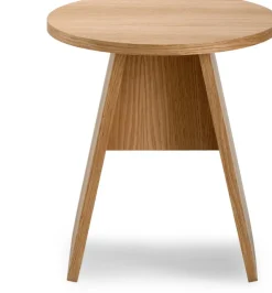 Table d'appoint ronde en bois de chêne huilé 40x43cm Momoko - EMKO