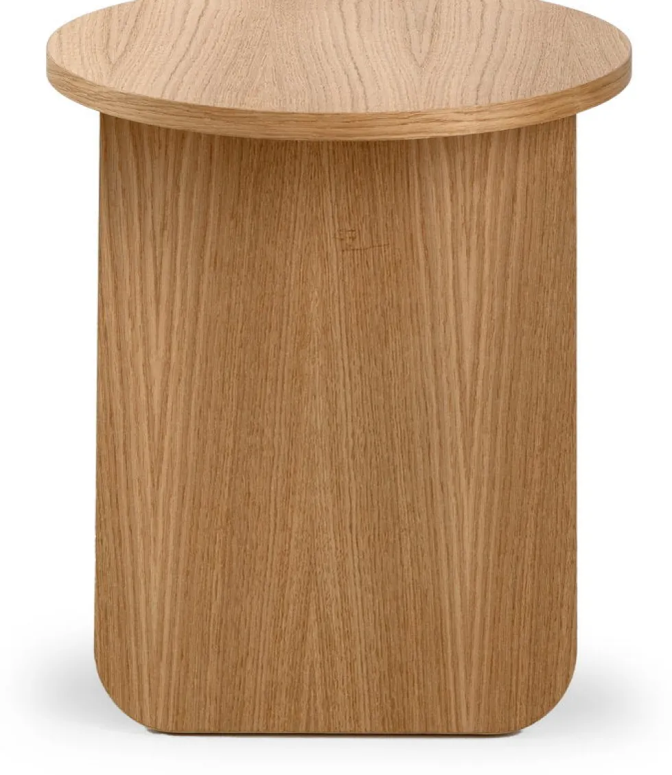 Table d'appoint ronde en bois de chêne huilé 40x43cm Momoko - EMKO
