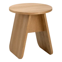 Table d'appoint ronde en bois de chêne huilé 40x43cm Momoko - EMKO