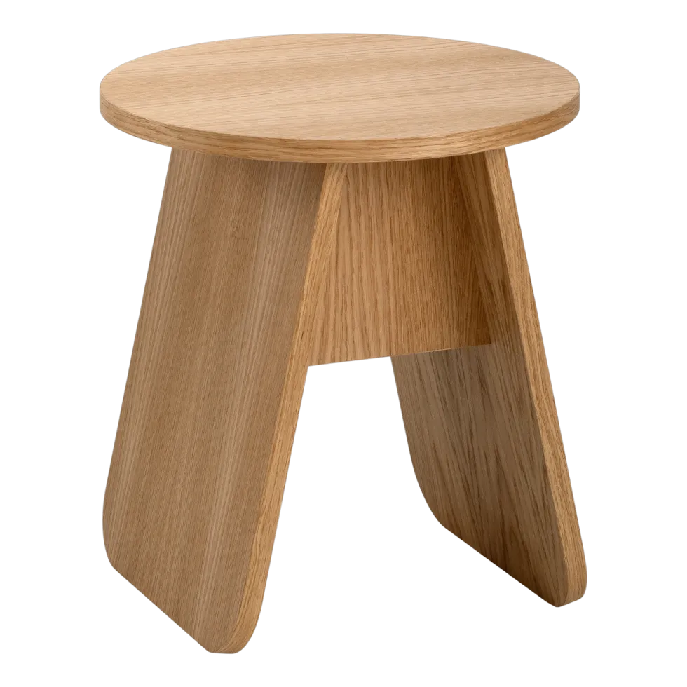 Table d'appoint ronde en bois de chêne huilé 40x43cm Momoko - EMKO