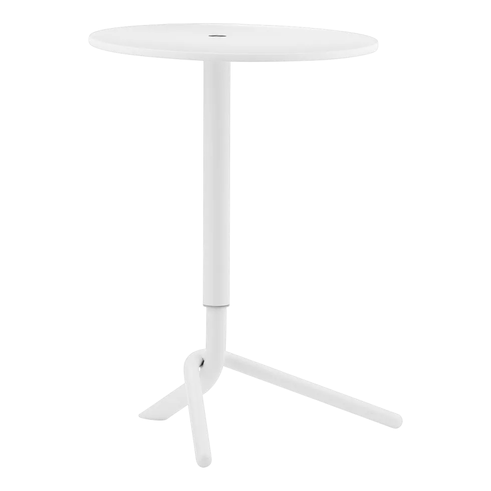 Table d'appoint ronde en bois et acier blanc 45cm Lift - Normann Copenhagen