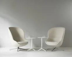 Table d'appoint ronde en bois et acier blanc 45cm Lift - Normann Copenhagen