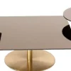 Table d'appoint ronde en fer plaqué laiton et en verre cuivré Flash - Tom Dixon