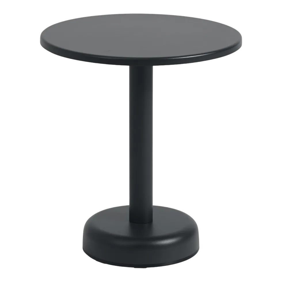 Table d'appoint ronde en métal anthracite 42x47cm Linear - Muuto