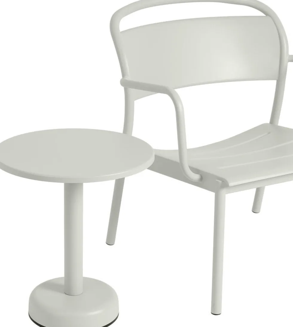 Table d'appoint ronde en métal gris 42x47cm Linear - Muuto