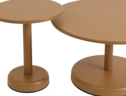 Table d'appoint ronde en métal orange 42x47cm Linear - Muuto