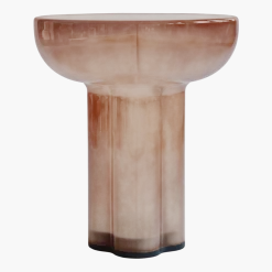 Table d'appoint ronde en verre soufflé caramel 45x50cm Crown - 101 COPENHAGEN