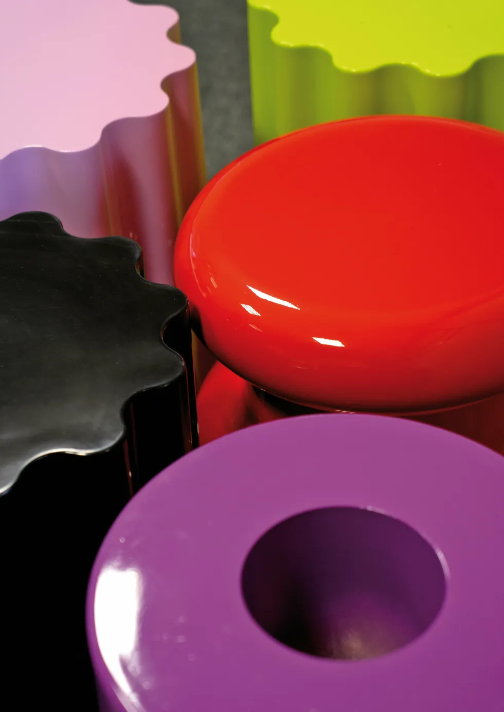 Table d'appoint rose Pilastro Sottsass - Kartell