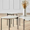 Table d'appoint travertin ivoire 57,2 x 40,5 cm La Terra - Woud