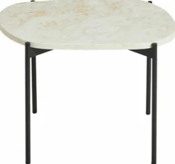 Table d'appoint travertin ivoire 57,2 x 40,5 cm La Terra - Woud
