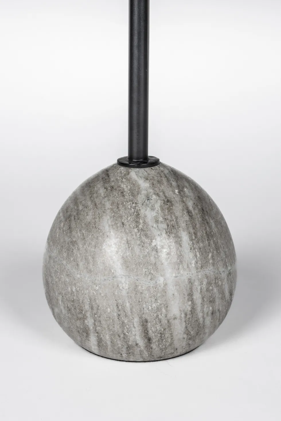 Table d'apppoint en marbre gris brun et fer noir 25x52cm Cocktail - Zuiver