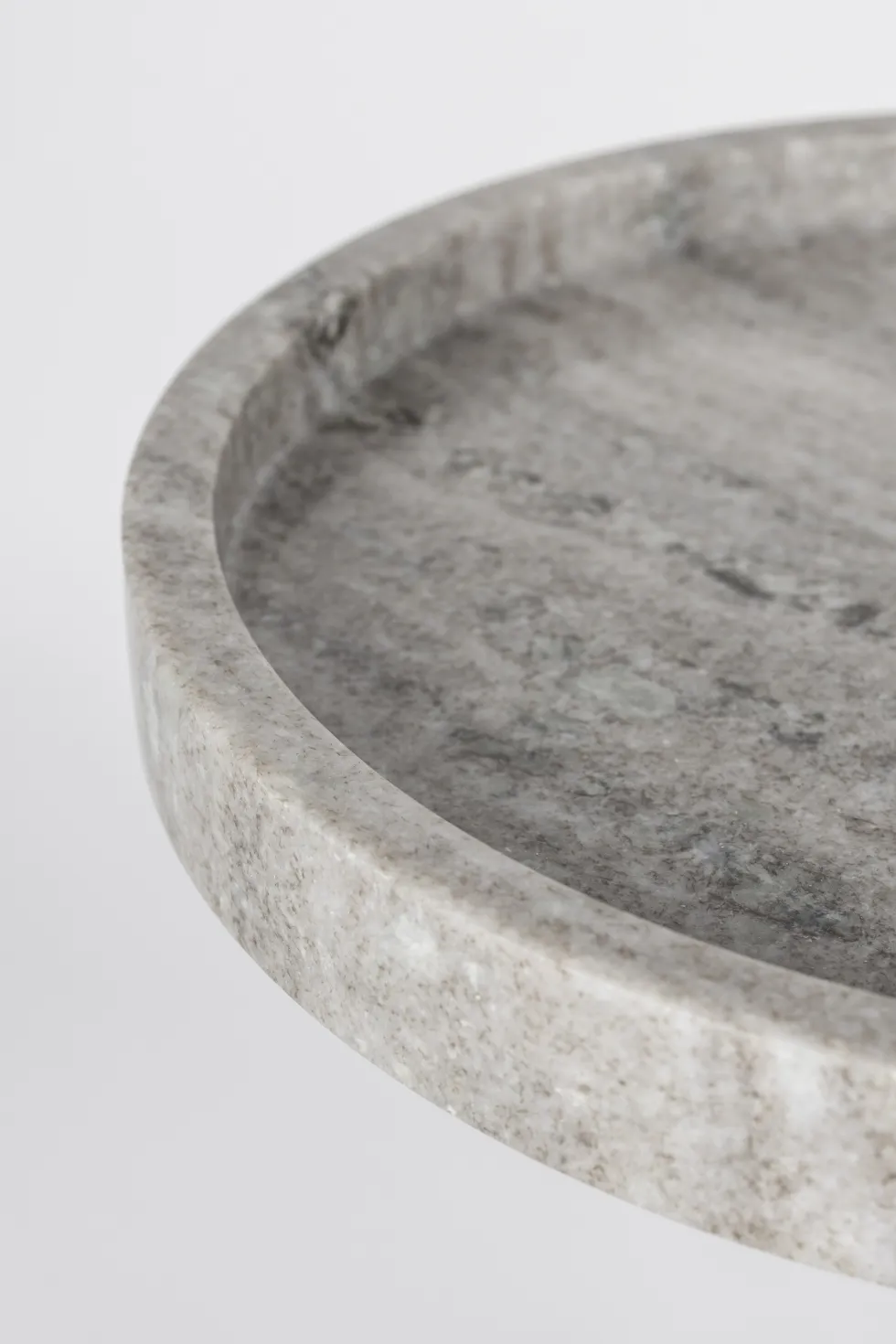 Table d'apppoint en marbre gris brun et fer noir 25x52cm Cocktail - Zuiver
