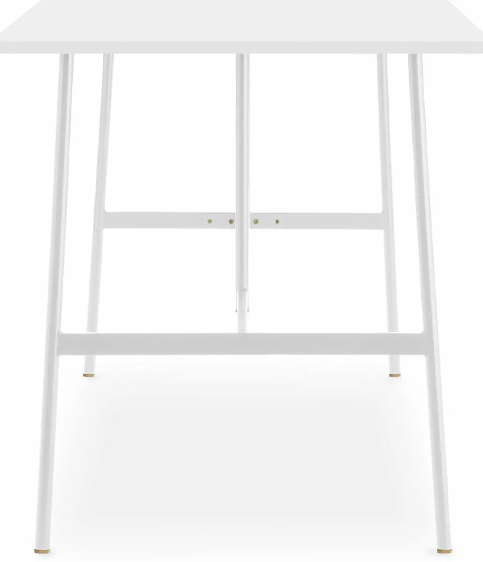 Table de bar en stratifié et laiton blanc 190 x 90 cm Union blanc - Normann Copenhagen
