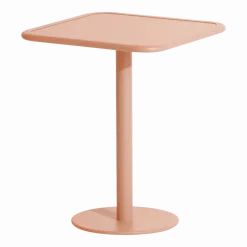 Table de bistrot carrée outdoor rose blush Week end - Petite friture