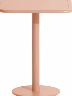 Table de bistrot carrée outdoor rose blush Week end - Petite friture