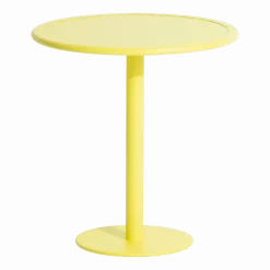 Table de bistrot ronde outdoor jaune Week end - Petite friture