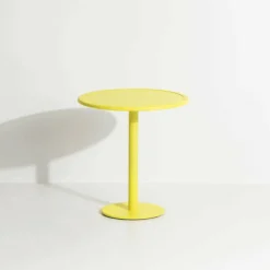 Table de bistrot ronde outdoor jaune Week end - Petite friture