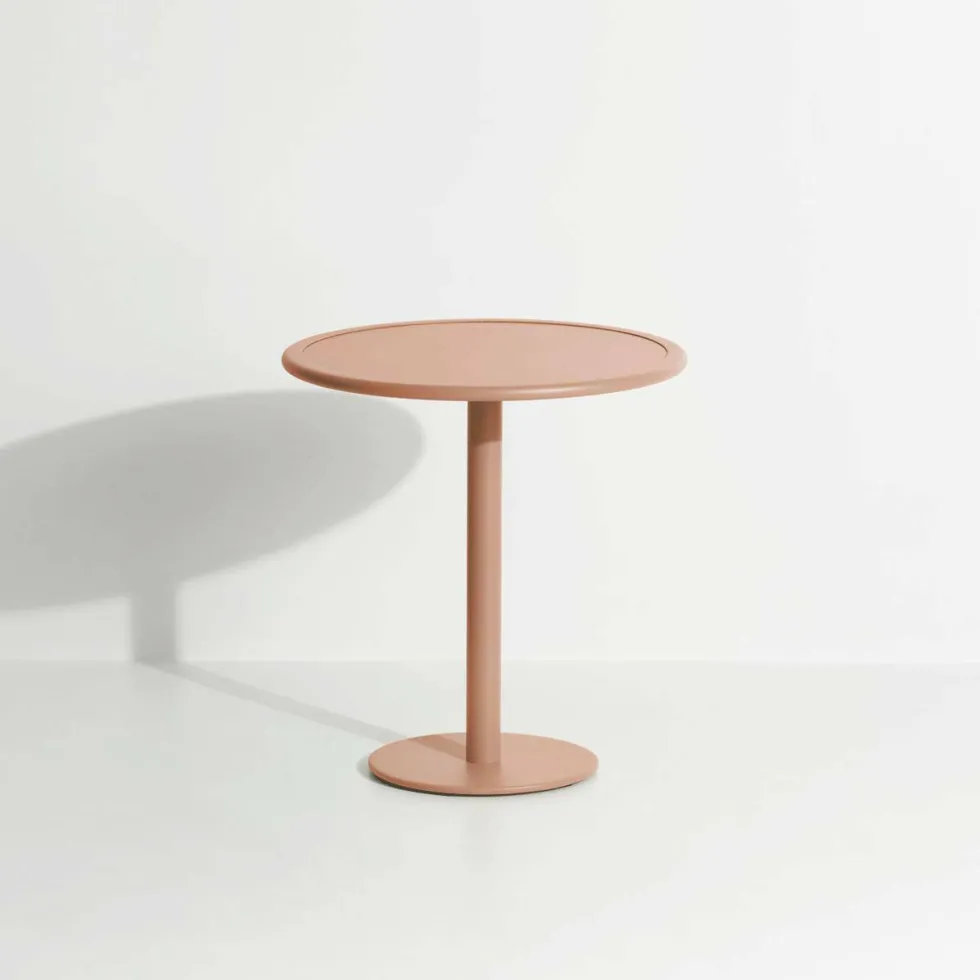 Table de bistrot ronde outdoor rose blush Week end - Petite friture