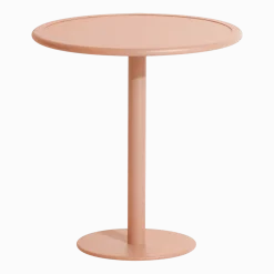Table de bistrot ronde outdoor rose blush Week end - Petite friture