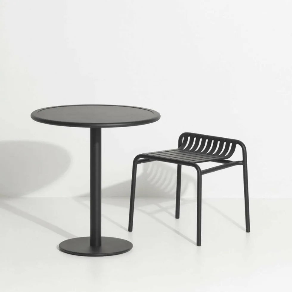 Table de bistrot ronde outdoor rose blush Week end - Petite friture