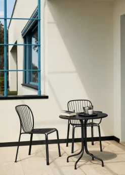 Table de café ronde en acier noir 70 cm Thorvald SC96 - &tradition