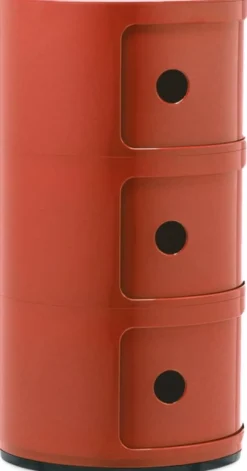 Table de chevet ambre 3 tiroirs Componibili - Kartell
