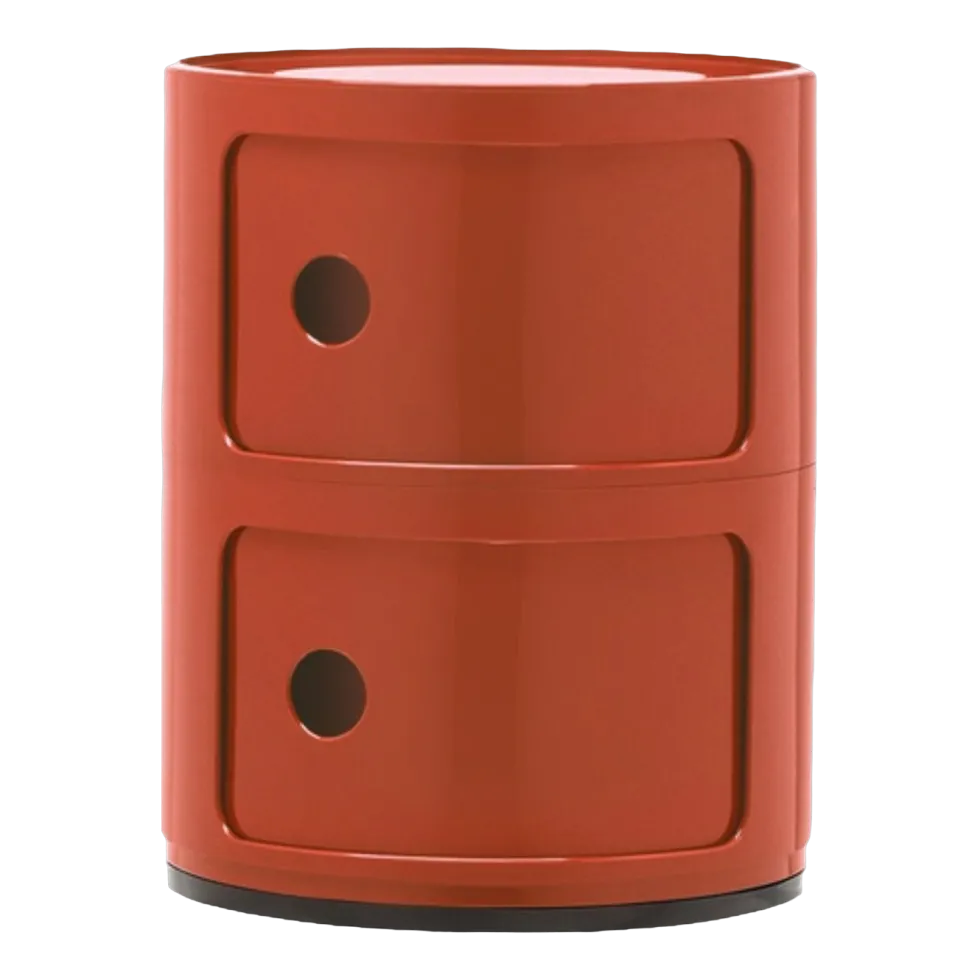 Table de chevet ambre 2 tiroirs Componibili - Kartell
