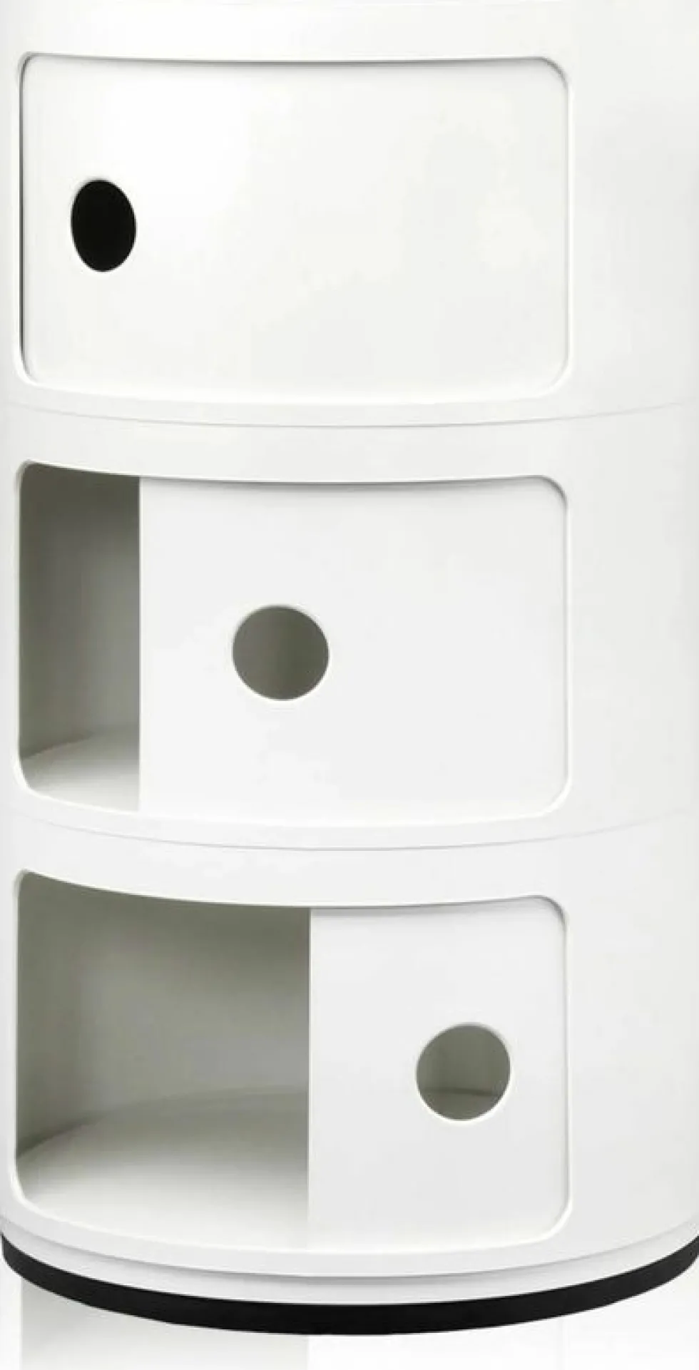 Table de chevet blanche 3 tiroirs Componibili - Kartell