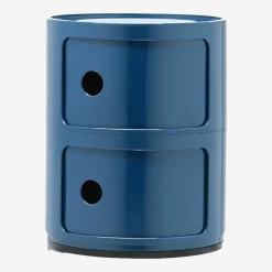 Table de chevet bleu 2 tiroirs Componibili - Kartell