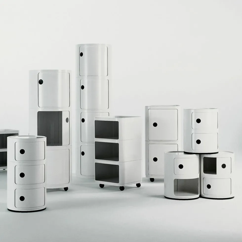Table de chevet Componibili cuivré 3 tiroirs - Kartell