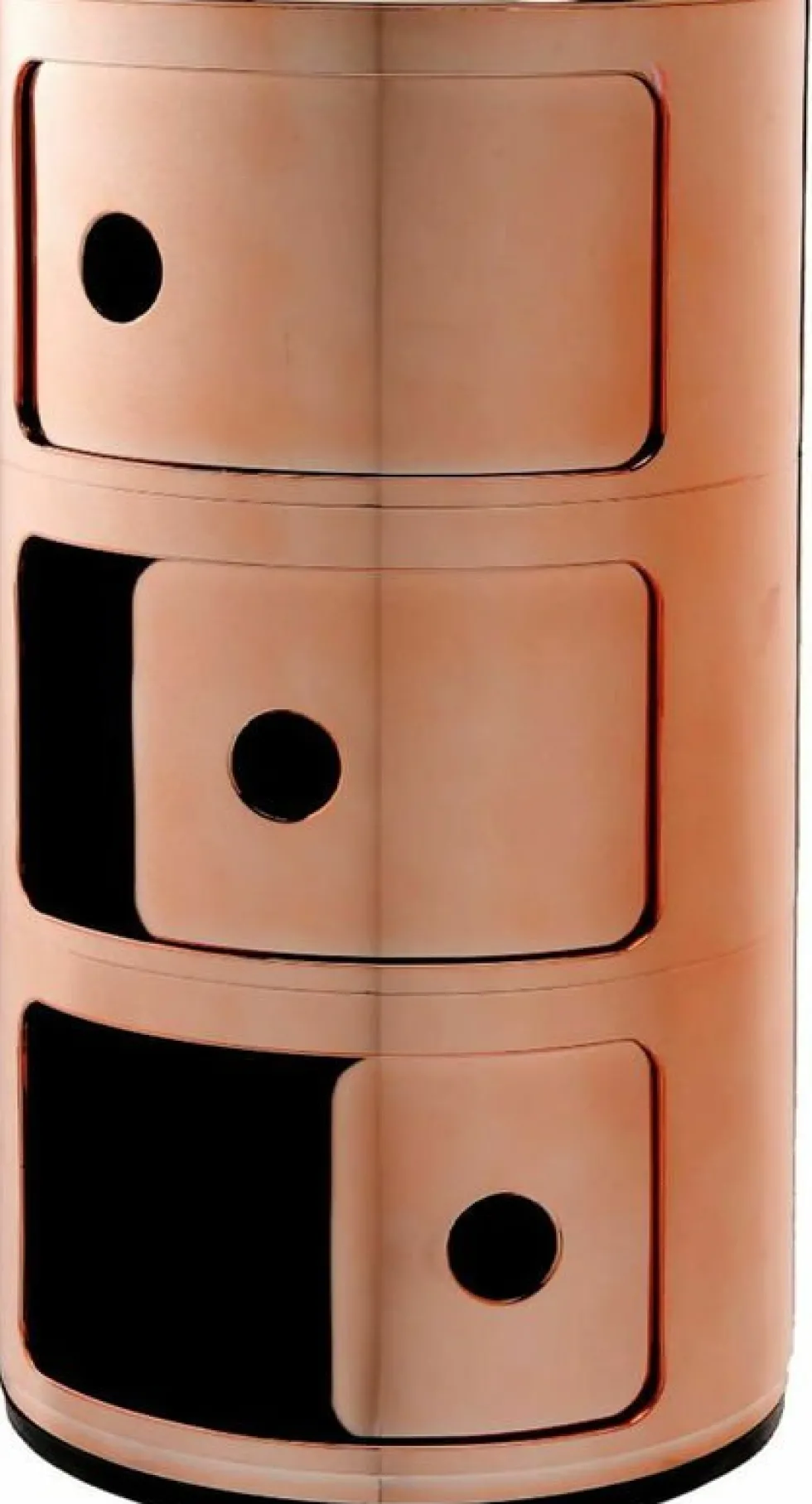 Table de chevet Componibili cuivré 3 tiroirs - Kartell