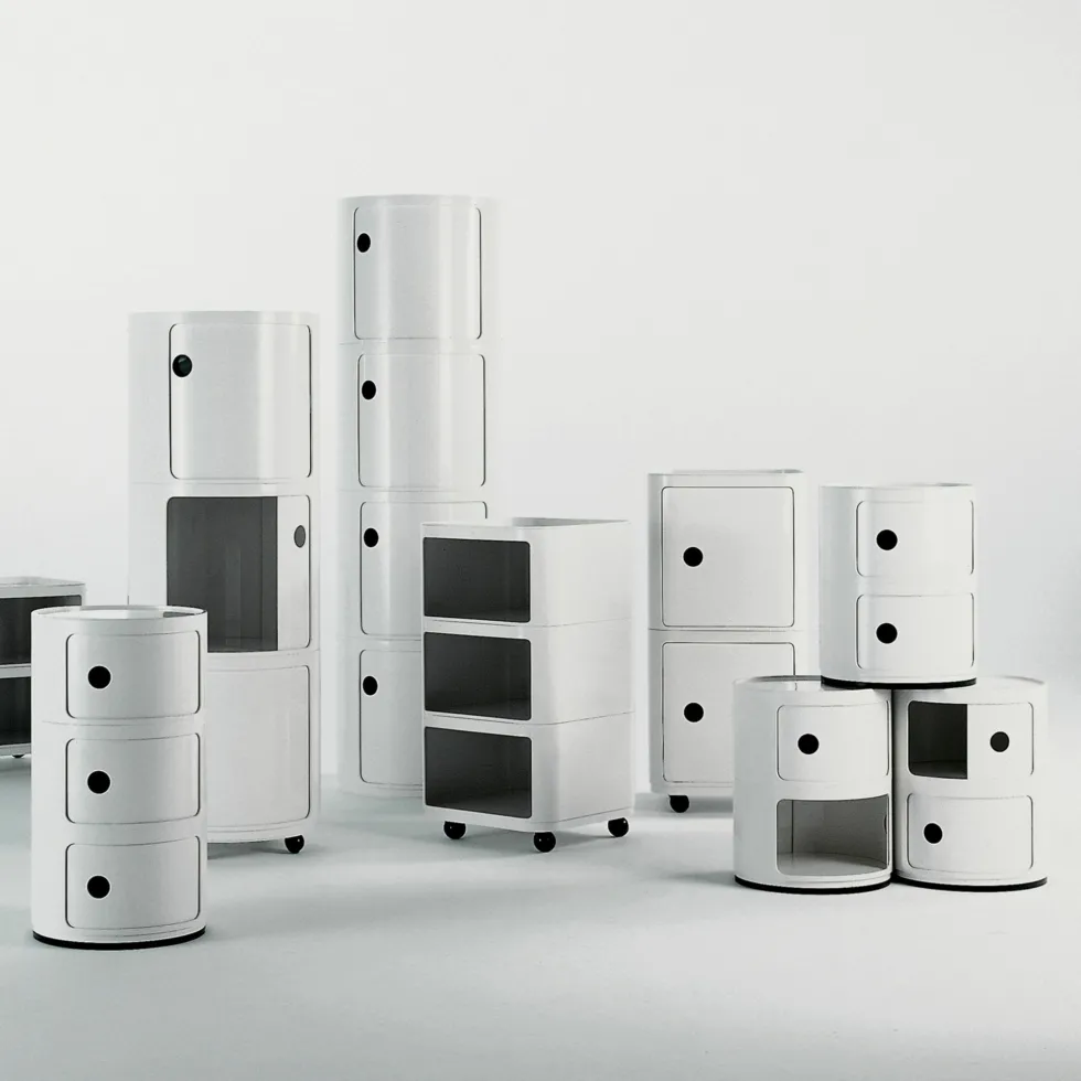 Table de chevet Componibili cuivré 3 tiroirs - Kartell