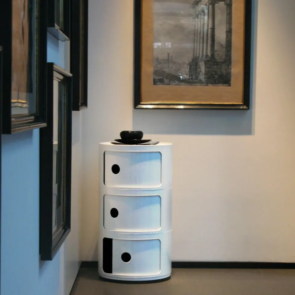 Table de chevet Componibili cuivré 3 tiroirs - Kartell