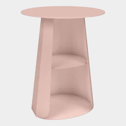 Table de chevet en acier baby pink 39 cm Ankara - Matière Grise