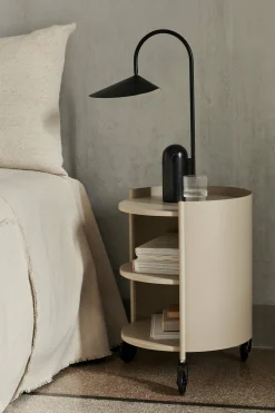 Table de chevet en acier beige 53 x 42 cm Eve - Ferm Living