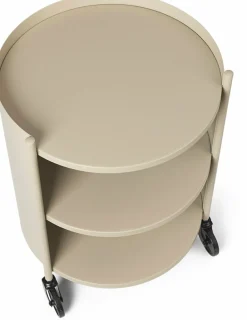 Table de chevet en acier beige 53 x 42 cm Eve - Ferm Living