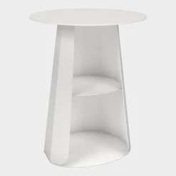 Table de chevet en acier blanche 39 cm Ankara - Matière Grise