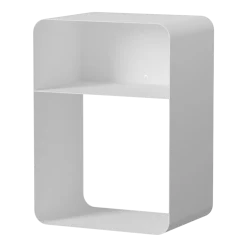 Table de chevet en acier blanc 58x42x30cm Damio - Metallbude