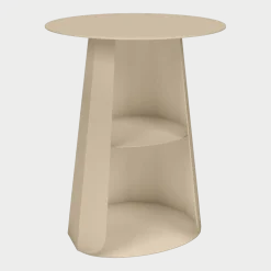 Table de chevet en acier crème 39 cm Ankara - Matière Grise