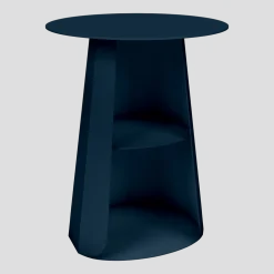 Table de chevet en acier denim 39 cm Ankara - Matière Grise