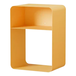 Table de chevet en acier jaune 58x42x30cm Damio - Metallbude