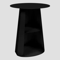 Table de chevet en acier noir mat 39 cm Ankara - Matière Grise