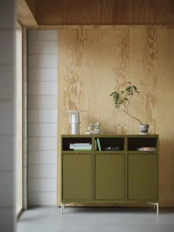 Table de chevet en bois mdf blanc 44x83cm Stacked Configuration 2 - Muuto