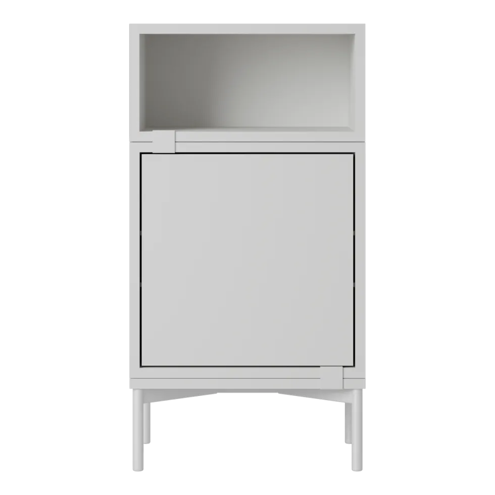 Table de chevet en bois mdf gris 44x83cm Stacked Configuration 2 - Muuto