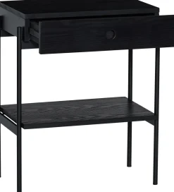 Table de chevet en frêne noir 48x32xh60cm - Hübsch