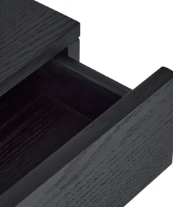 Table de chevet en frêne noir 48x32xh60cm - Hübsch