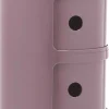 Table de chevet mauve 2 tiroirs Componibili - Kartell